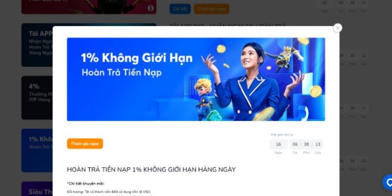 Thủ tục nhận ưu đãi hoàn trả tại BK8 đơn giản