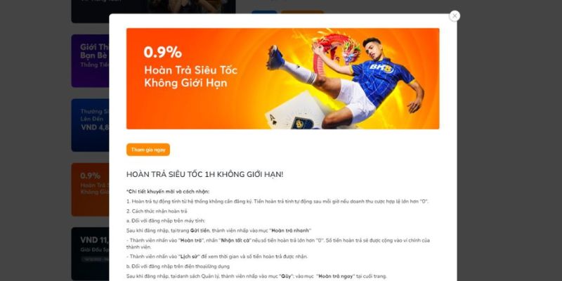 Chương trình hoàn trả siêu tốc BK8 mở ra cơ hội mới cho người chơi 